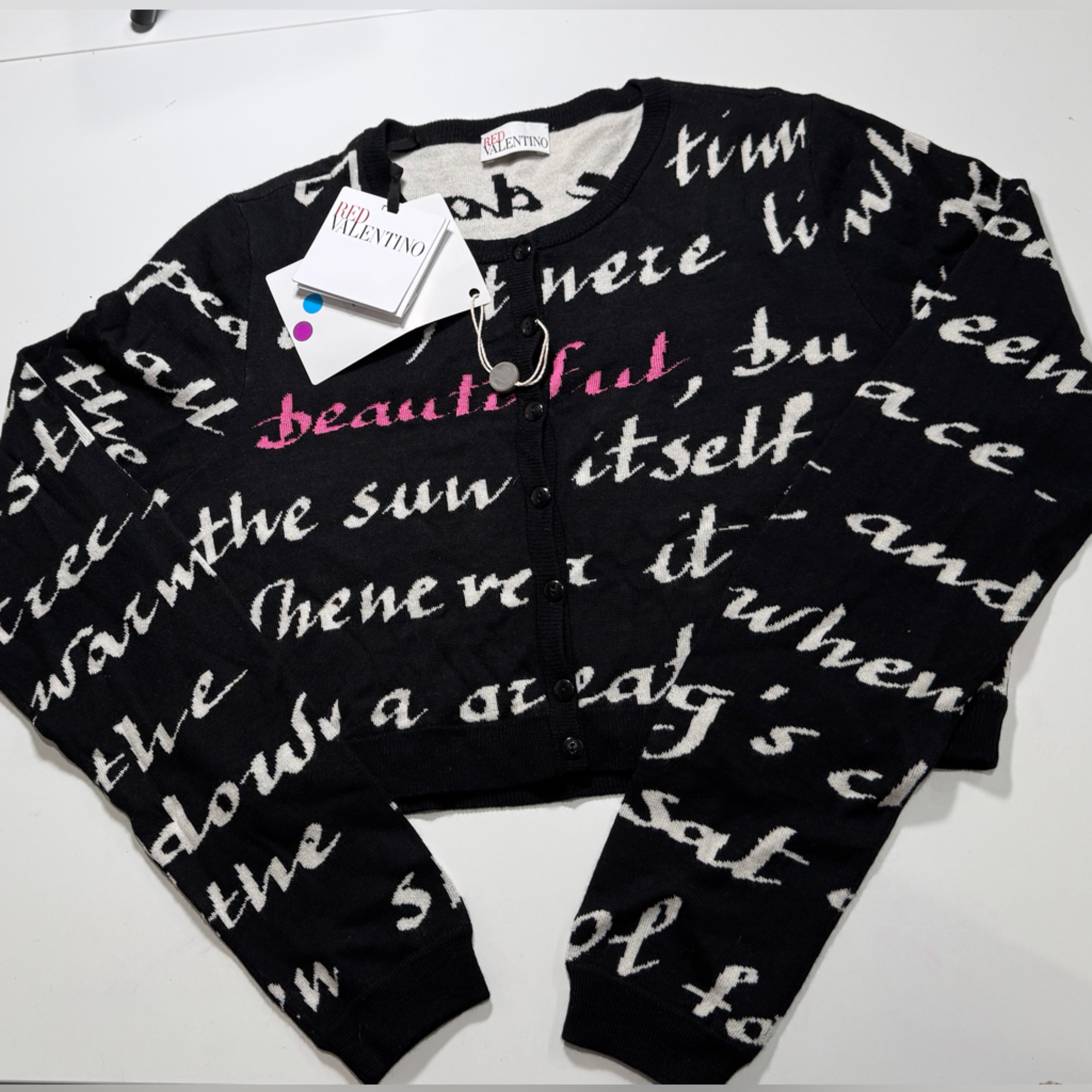 Nwt Red Valentino Cropped Sweater